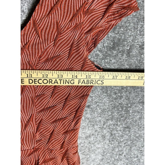 Bar III Fit & Flare Skater Dress Womens‎ Medium Cap Sleeve Textured Twist Back - Picture 8 of 9